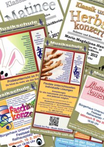 Plakate und Anzeigen Musikschule Unterschleißheim