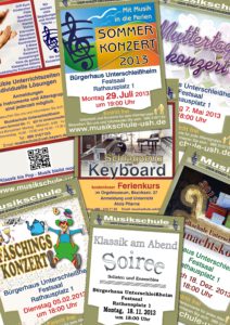 Plakate Musikschule Unterschleißheim