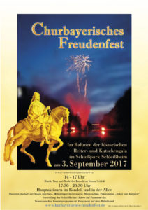 Churbayerisches Freudenfest 2017. Gestaltung von Plakat und Programflye.Grafische Überarbeitung und Vorbereitung für den Auflagendruck Portfolio 20-seitig.r