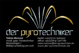 Visitenkarte für Pyrotechniker. Umsetzung des Logos nach Kundenwunsch.
