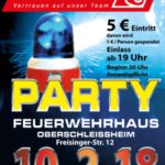 Party Freiwillige Feuerwehr Oberschleißheim. Plakate und Flyer.