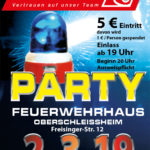 Party. Plakat und Flyer für Freiwillige Feuerwehr Oberschleißheim
