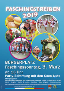 Plakat Faschingstreiben 2019 Oberschleißheim