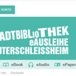 Schriftzug als Textlogo für Redesign der eAusleihe Stadtbibliothek Unterschleissheim