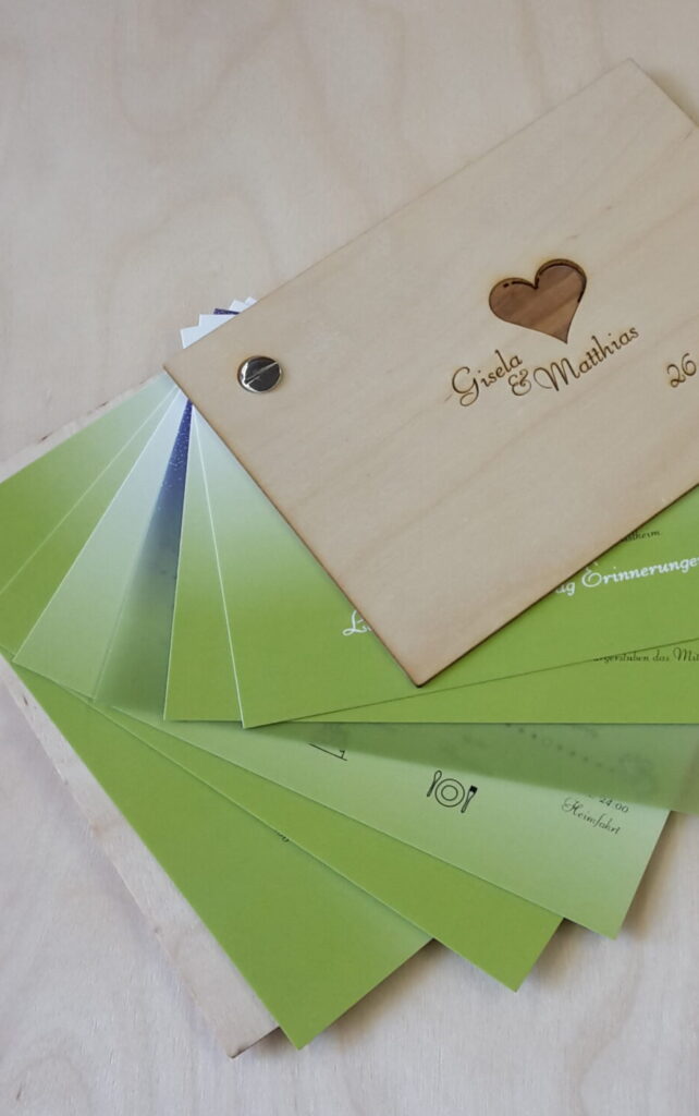 Hochzeitskarte Lasercut und Print Hochzeitskarte Lasercut und Print
