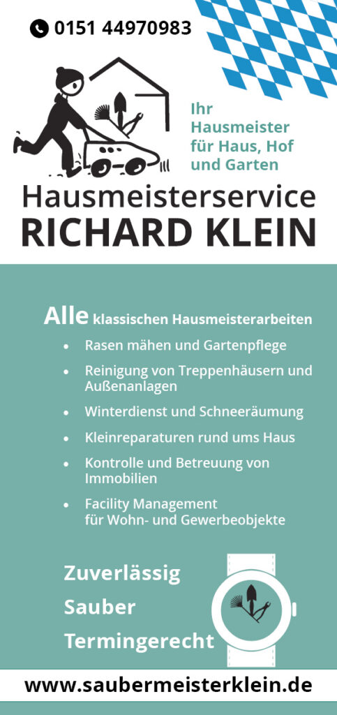 Flyer für Hausmeisterservice.
Logo und Layout.